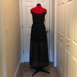 2 for $10 As U Wish Black Chiffons Maxi Dress